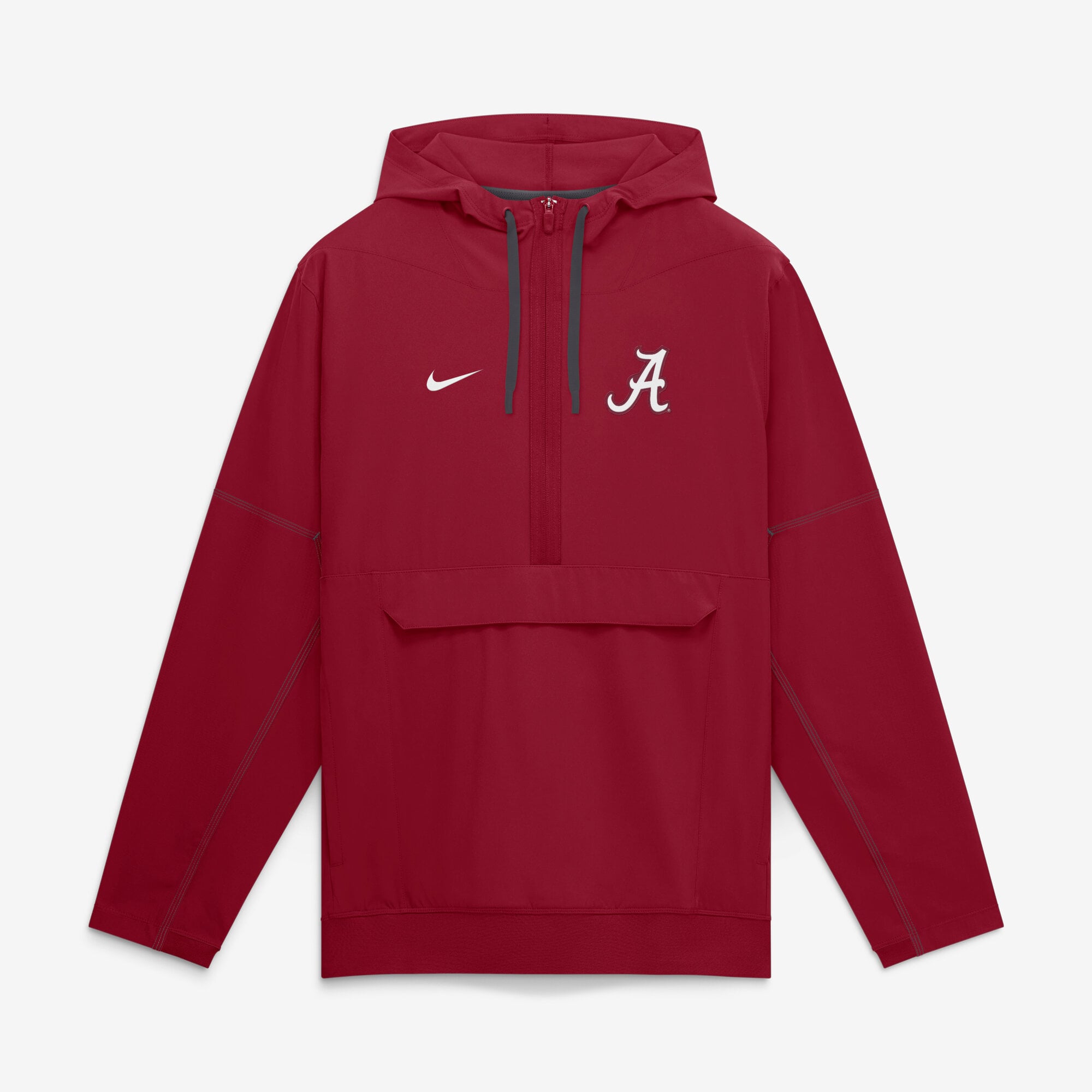 Men's Nike Crimson Alabama Tide 2026 Sideline Anorak Half-Zip Hooded Jacket