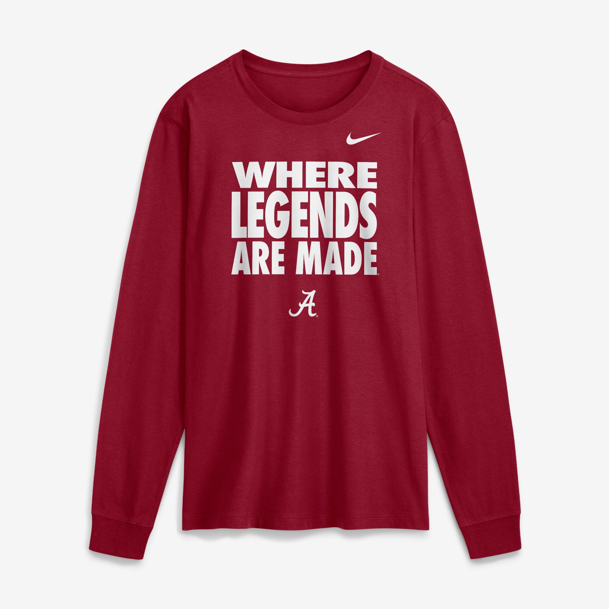 Men's Nike  Crimson Alabama Tide 2026 Sideline Slogan Dri-FIT Long Sleeve T-Shirt