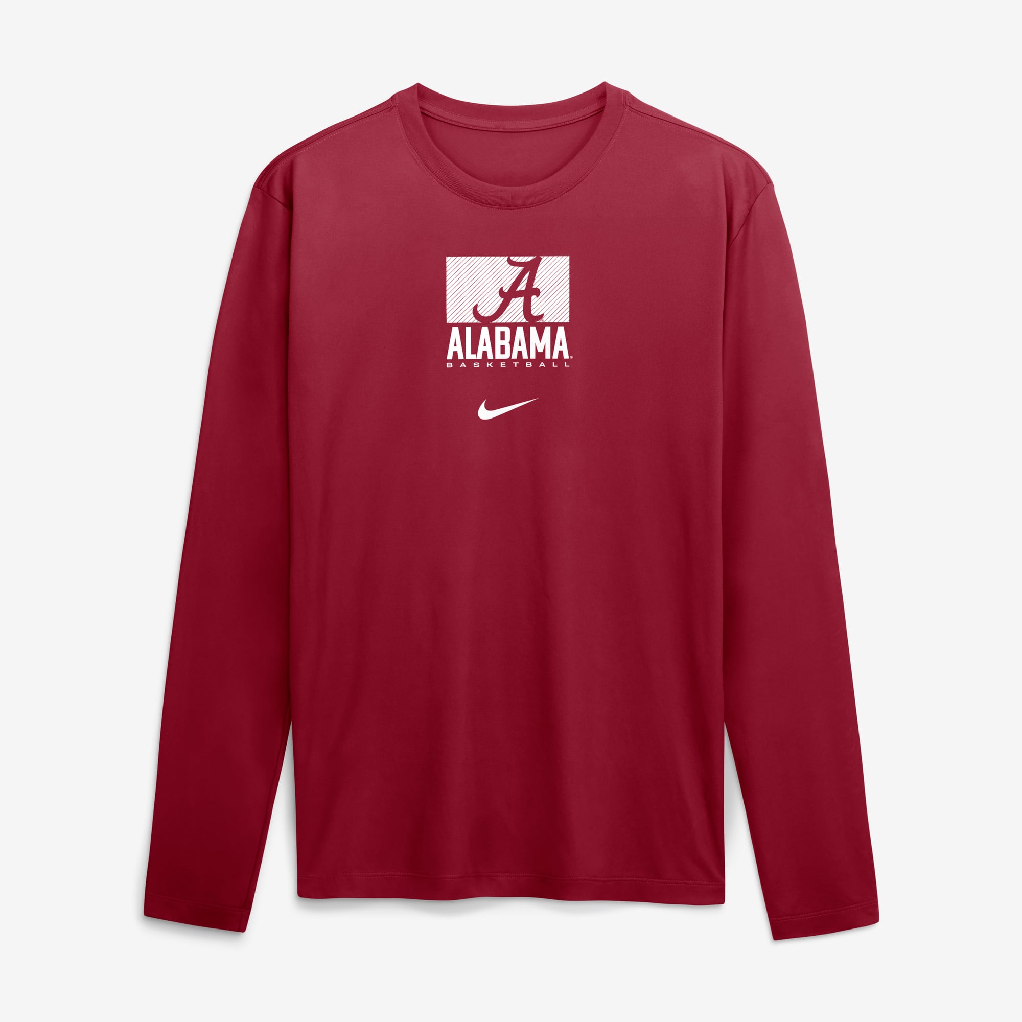 T-shirt à manches longues Nike Crimson Alabama Tide Courtside Legend Dri-FIT pour homme