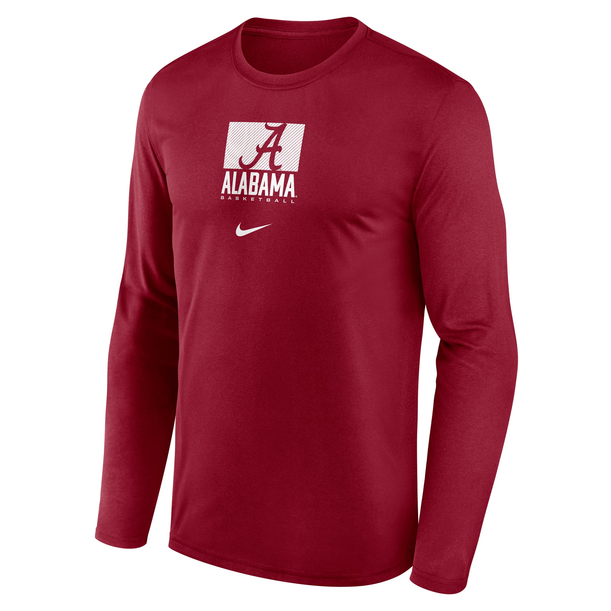 T-shirt à manches longues Nike Crimson Alabama Tide Courtside Legend Dri-FIT pour homme