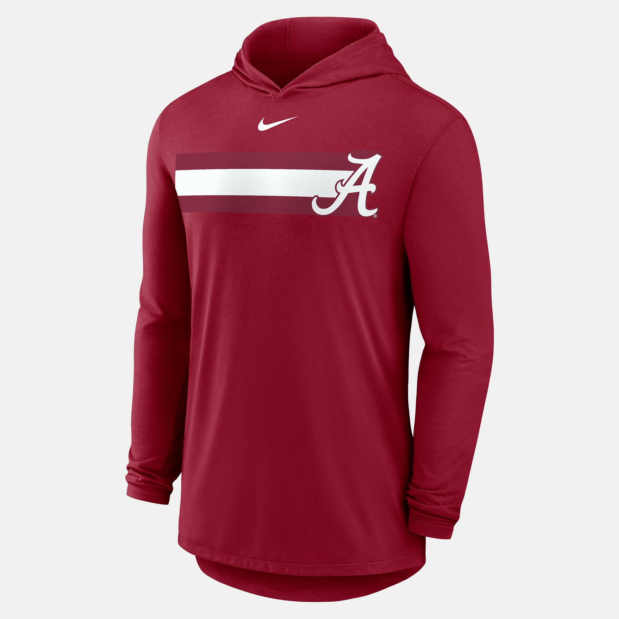 Men's Nike Crimson Alabama Tide Primetime Pattern Tri-Blend Dri-FIT Long Sleeve Hooded T-Shirt