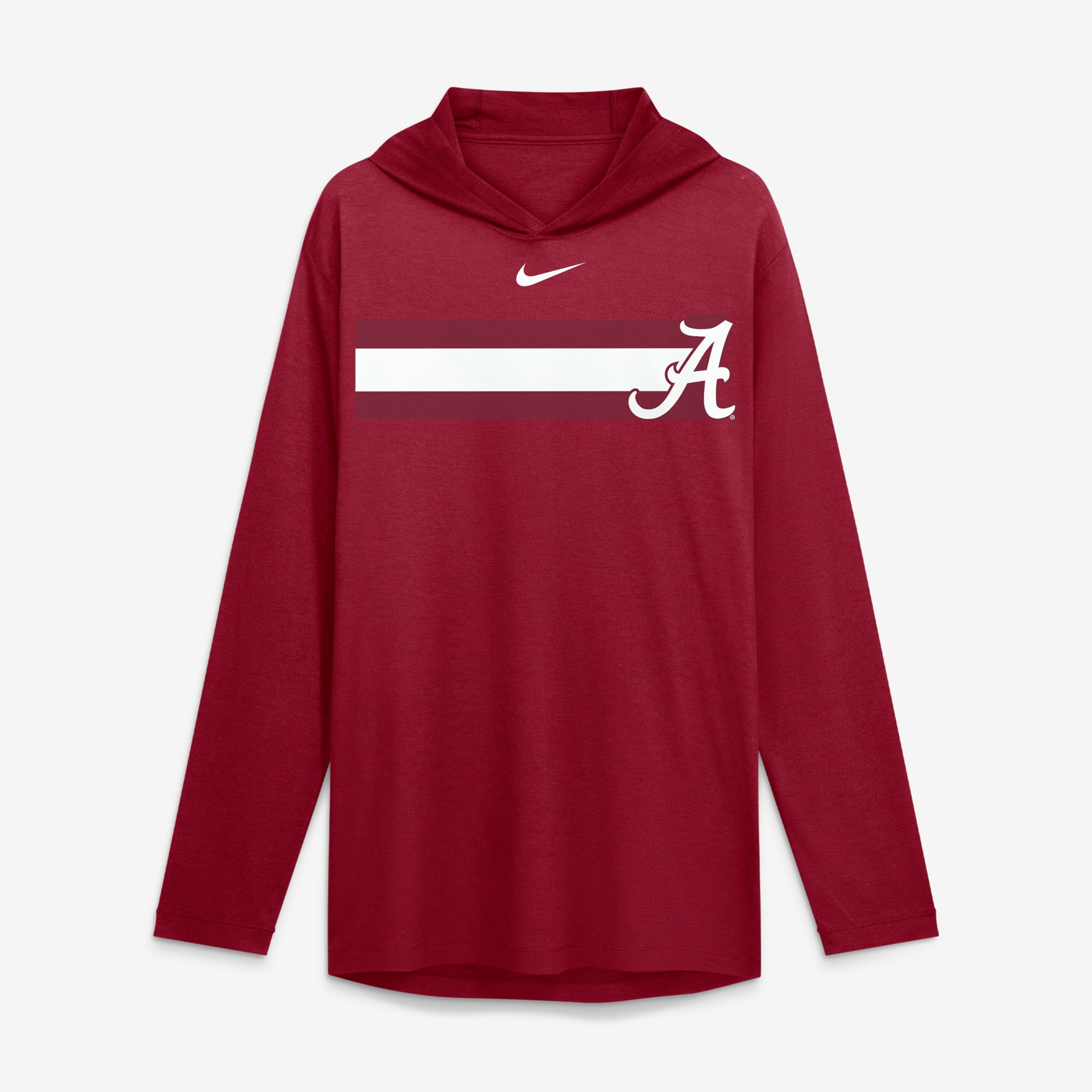 Men's Nike Crimson Alabama Tide Primetime Pattern Tri-Blend Dri-FIT Long Sleeve Hooded T-Shirt