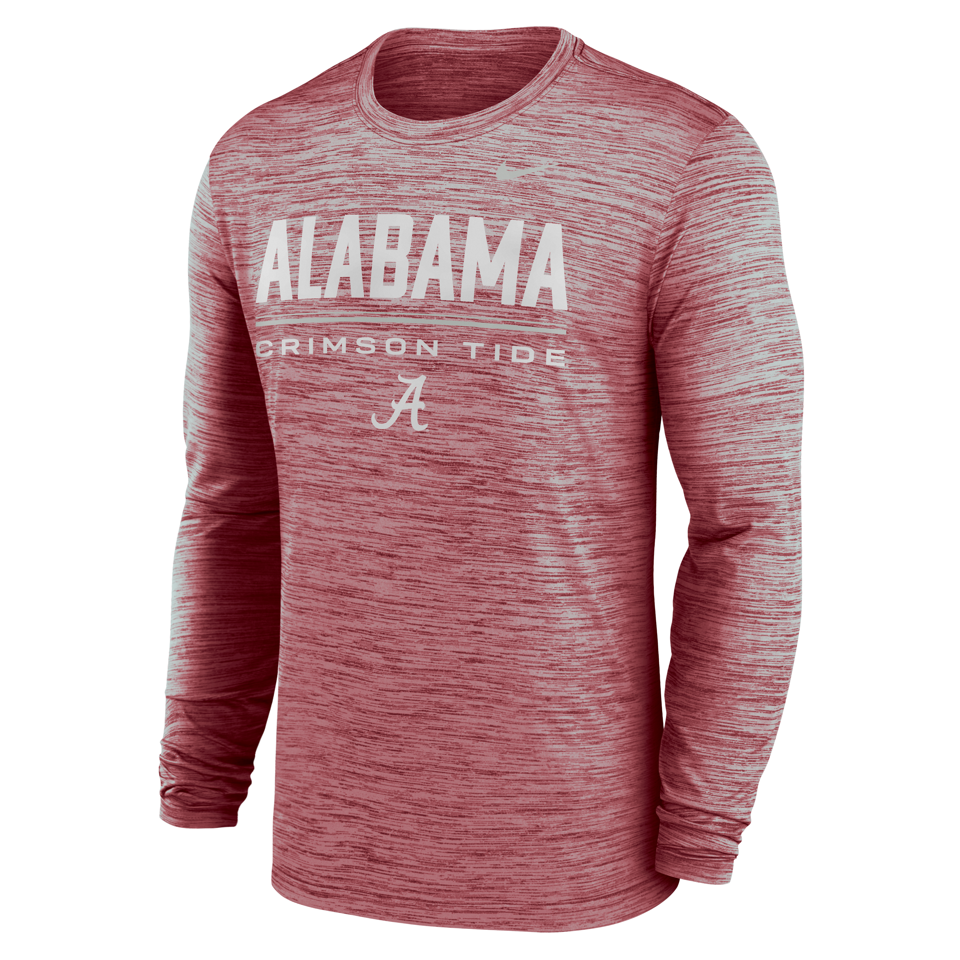Men's Nike Crimson Alabama Tide Sideline Velocity Dri-FIT Long Sleeve T-Shirt