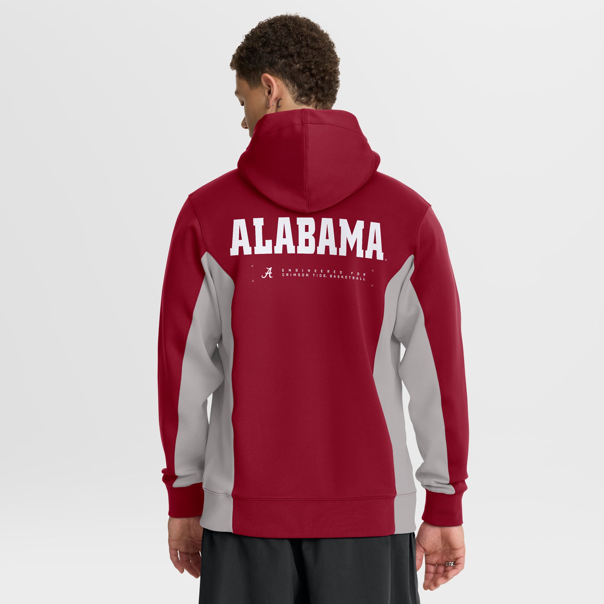 Men's Nike Crimson/Gray Alabama Crimson Tide Courtside Game Dri-FIT Full-Zip Hooded Jacket