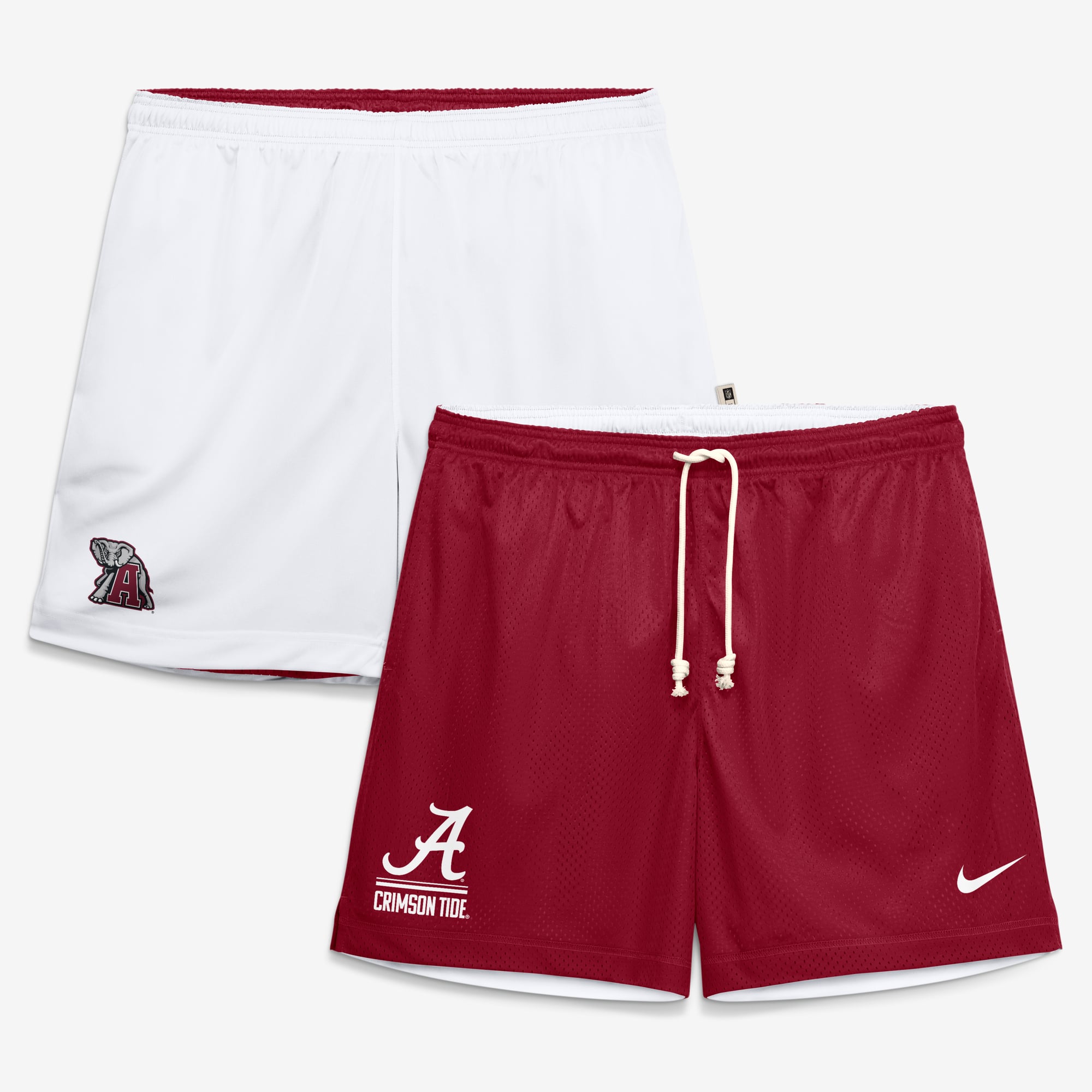 Short réversible Nike Dri-FIT pour homme, coloris rouge/blanc, Alabama Crimson Tide