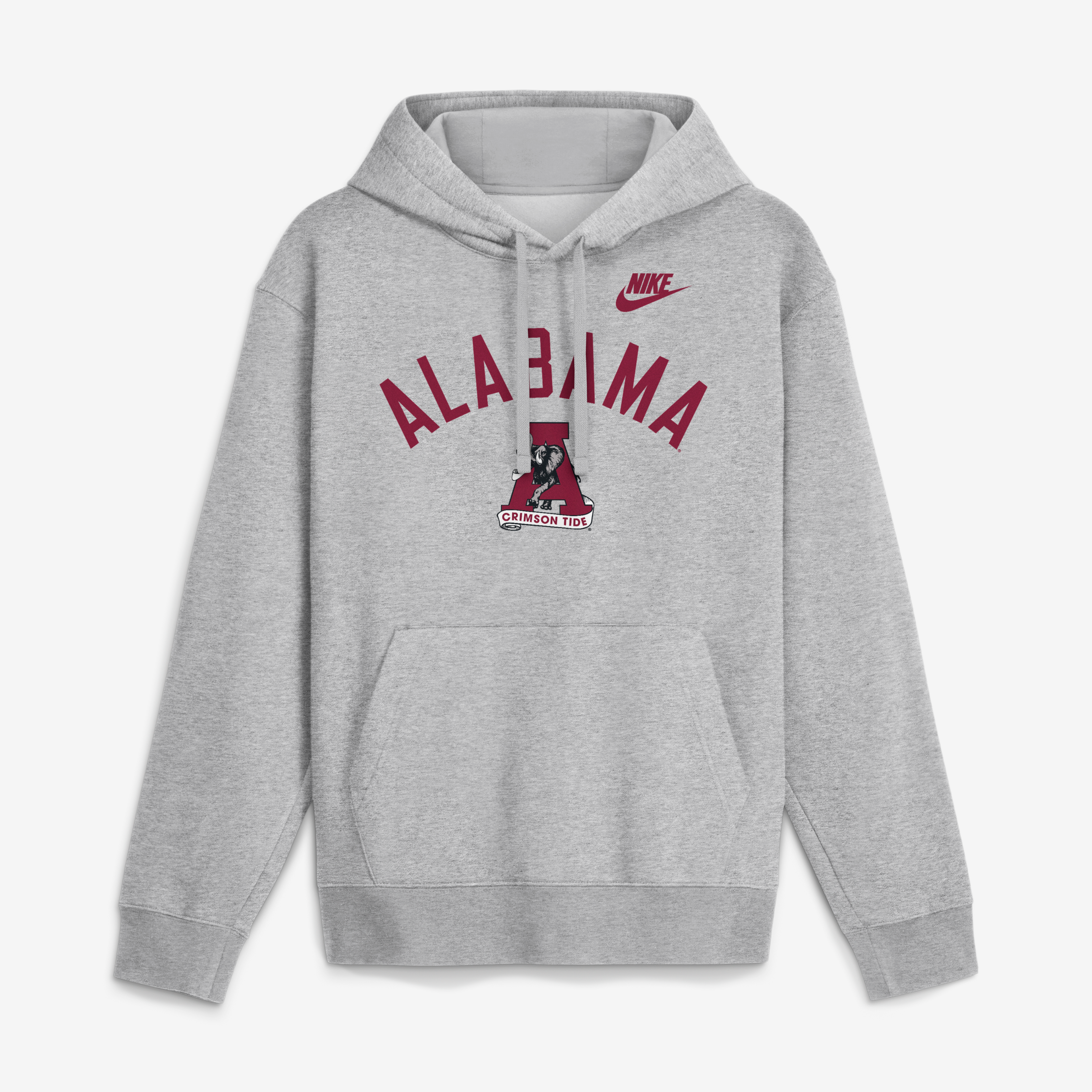 Men's Nike Heather Gray Alabama Crimson Tide Legacy Arch Club Hoodie