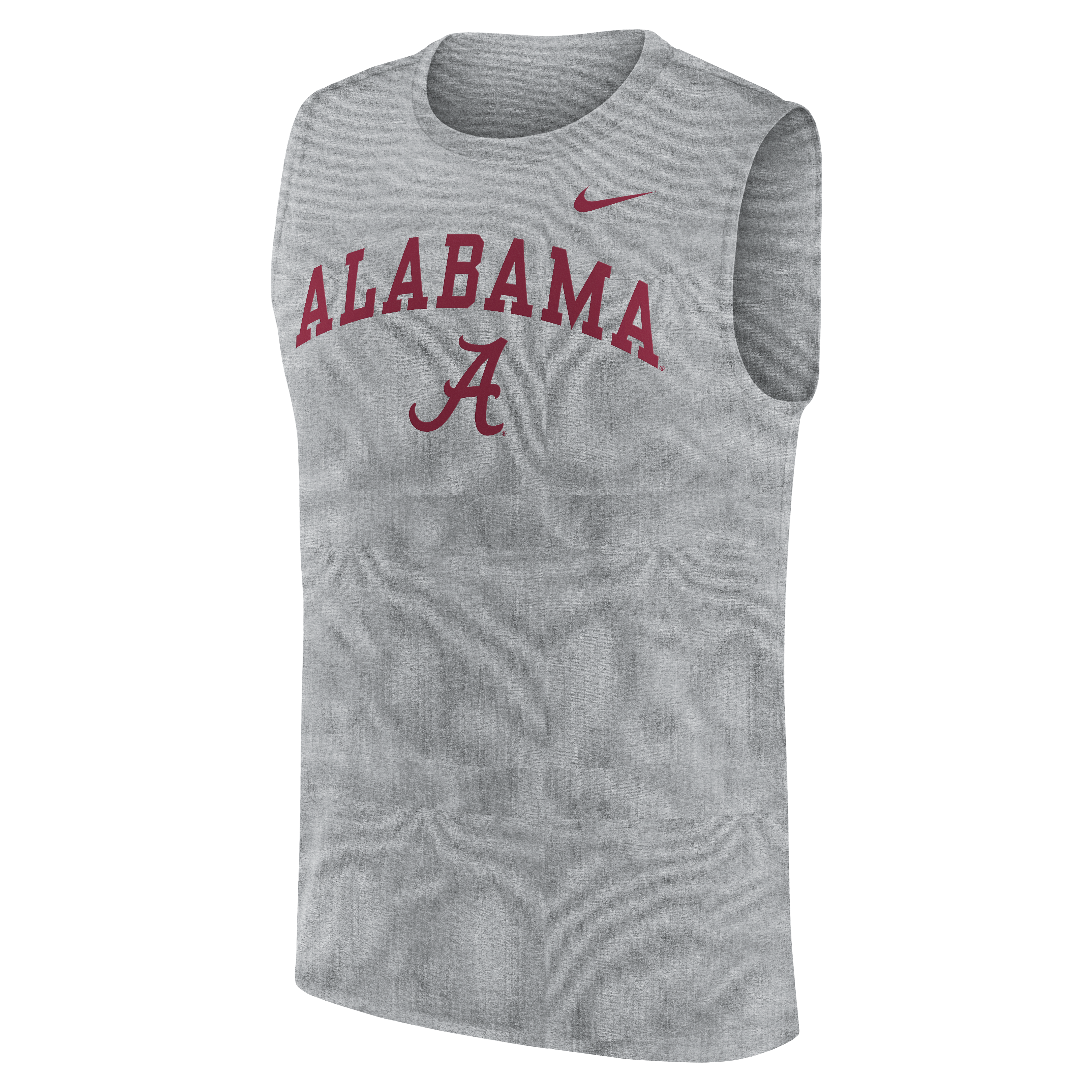 Débardeur Nike Dri-FIT pour homme, gris chiné, Alabama Crimson Tide Primetime Legend Arch