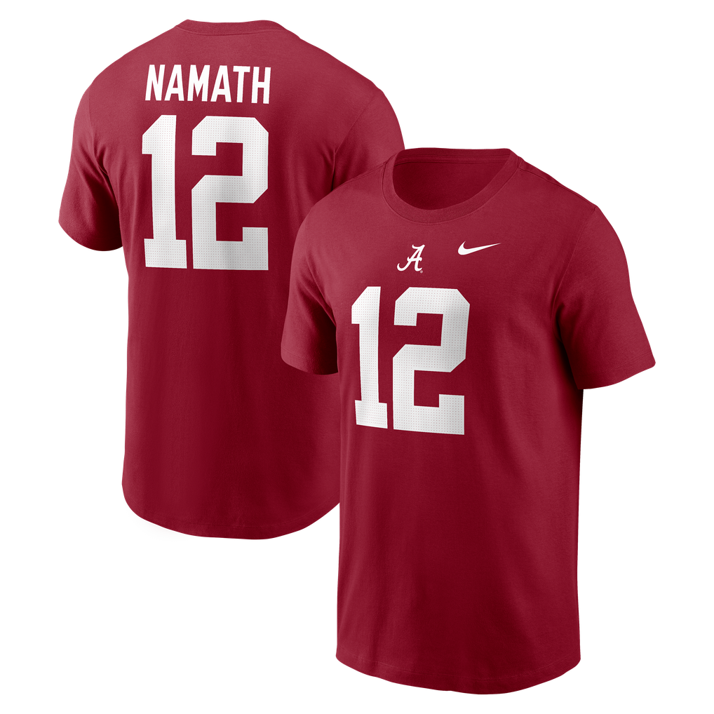 Men's Nike Joe Namath Crimson Alabama Crimson Tide Name & Number T-Shirt