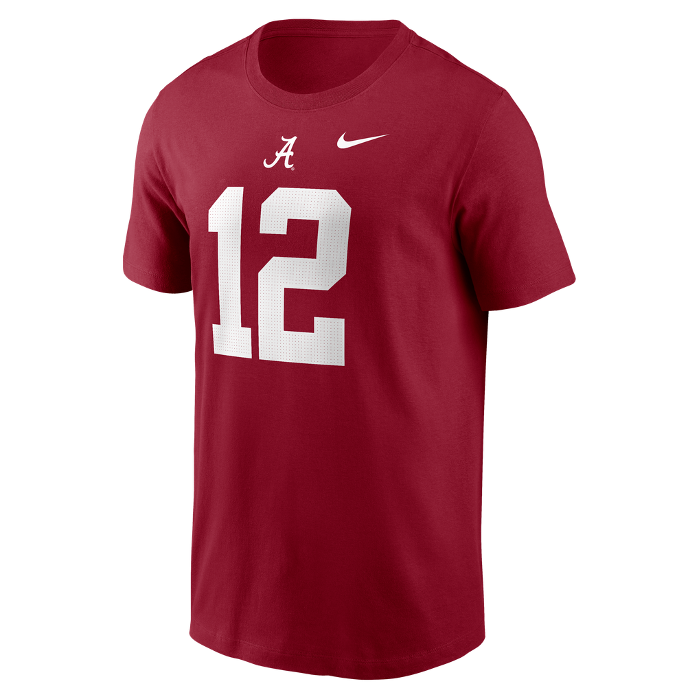 P Numer Men's Nike Joe Namath Crimson Alabama Crimson Tide Name & Number T-Shirt