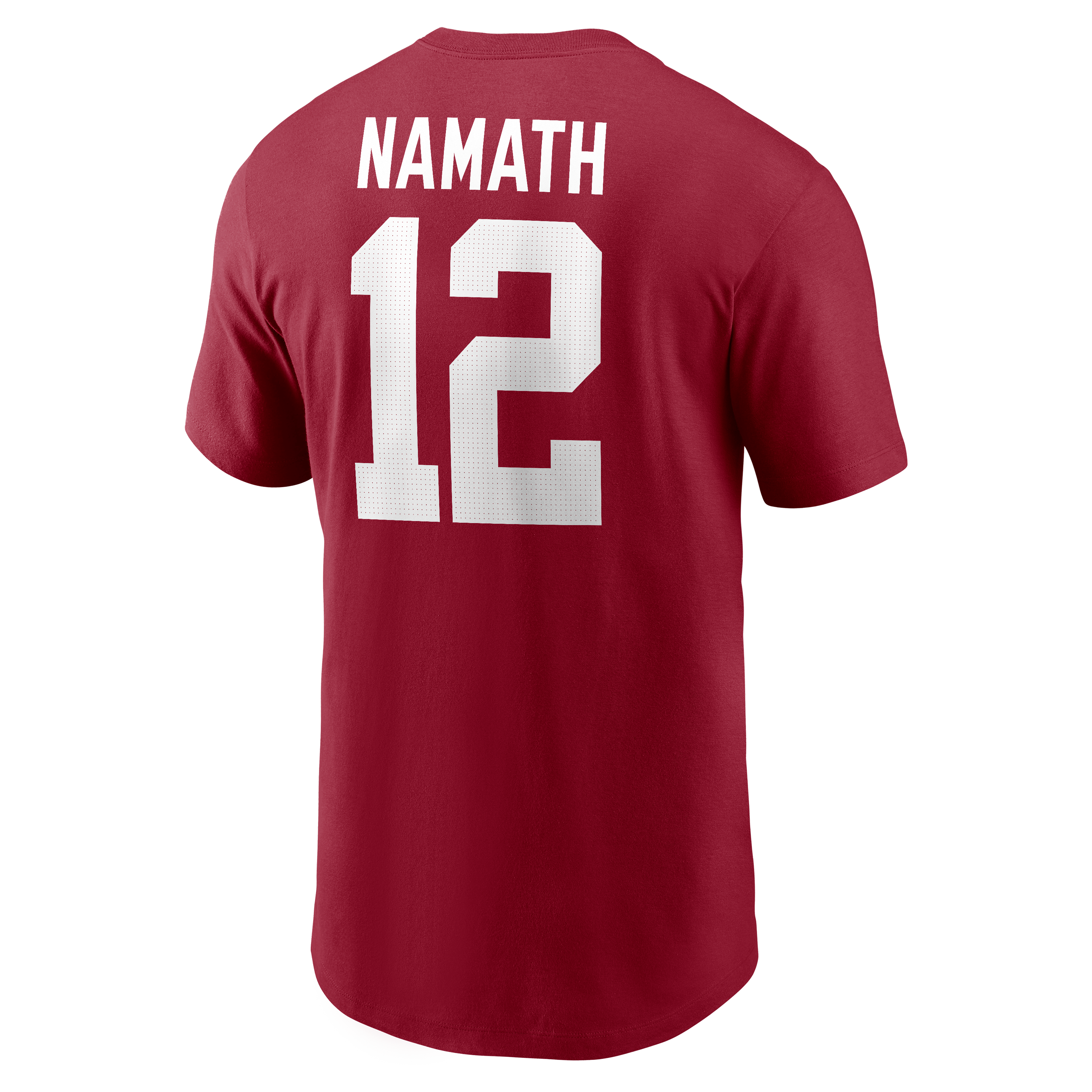 T-shirt Nike pour homme Joe Namath Crimson Alabama Tide avec nom et numéro