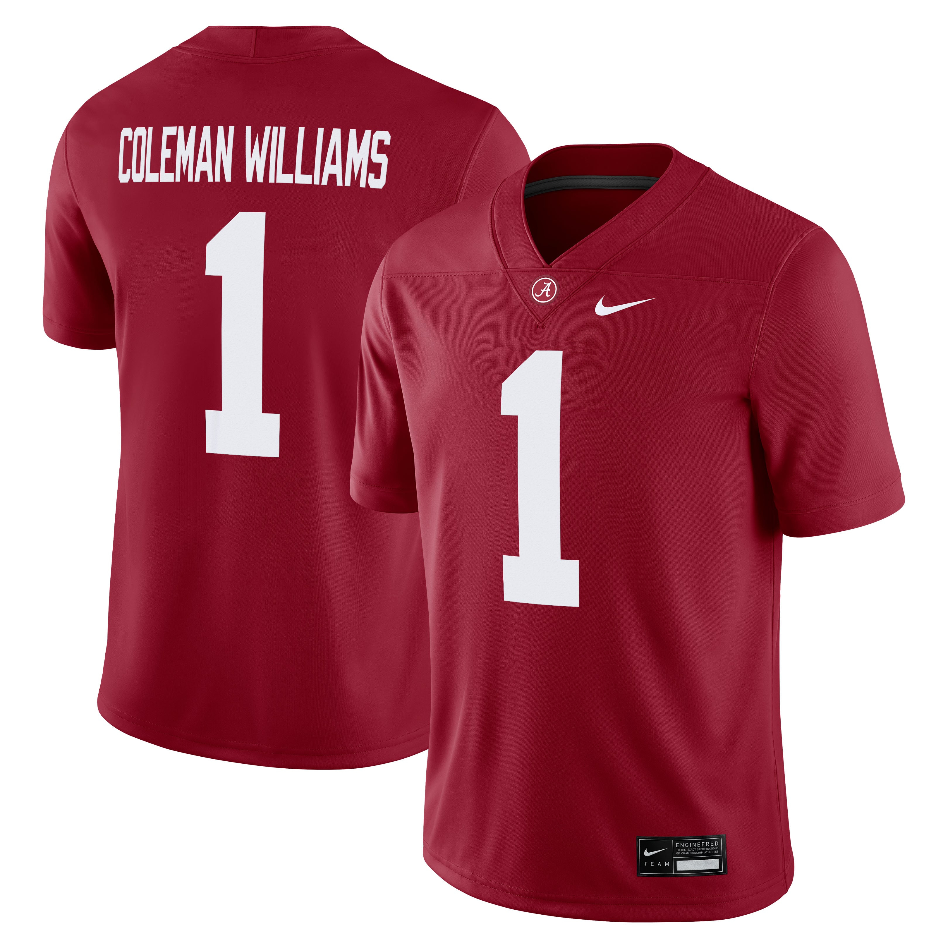 Men's Nike Ryan Coleman-Williams Crimson Alabama Tide Home Game Jersey
