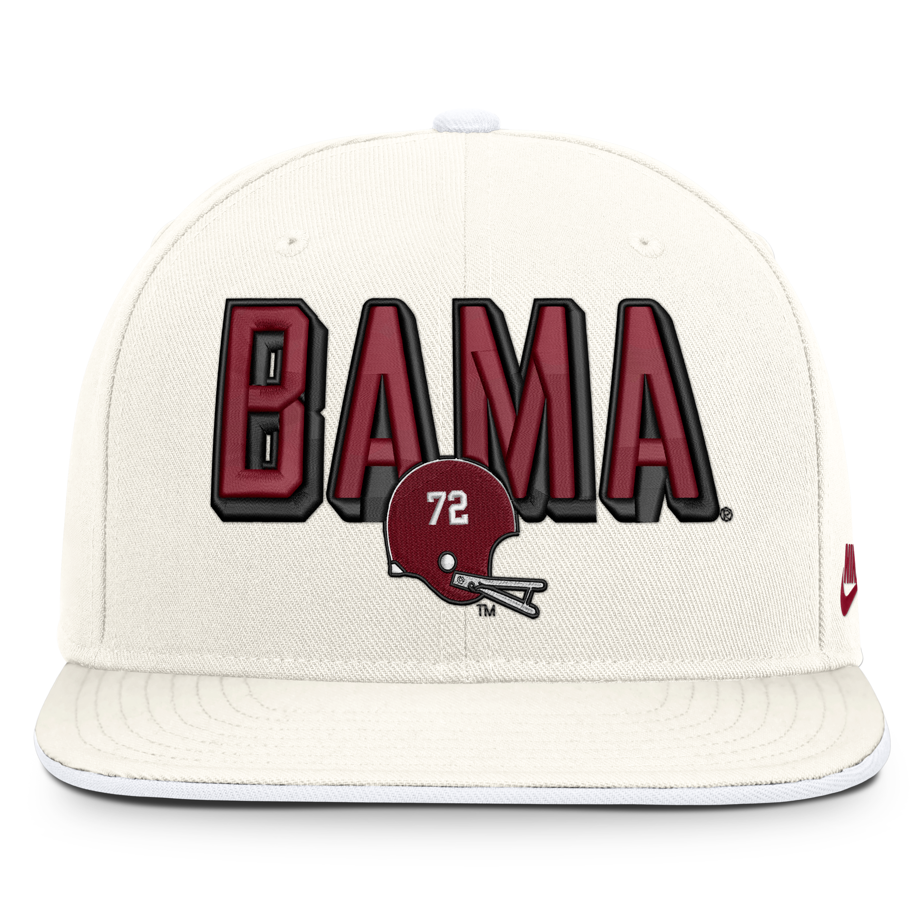 Casquette snapback Nike Pro Legacy Letter & Mascot pour homme, blanche, Alabama Crimson Tide