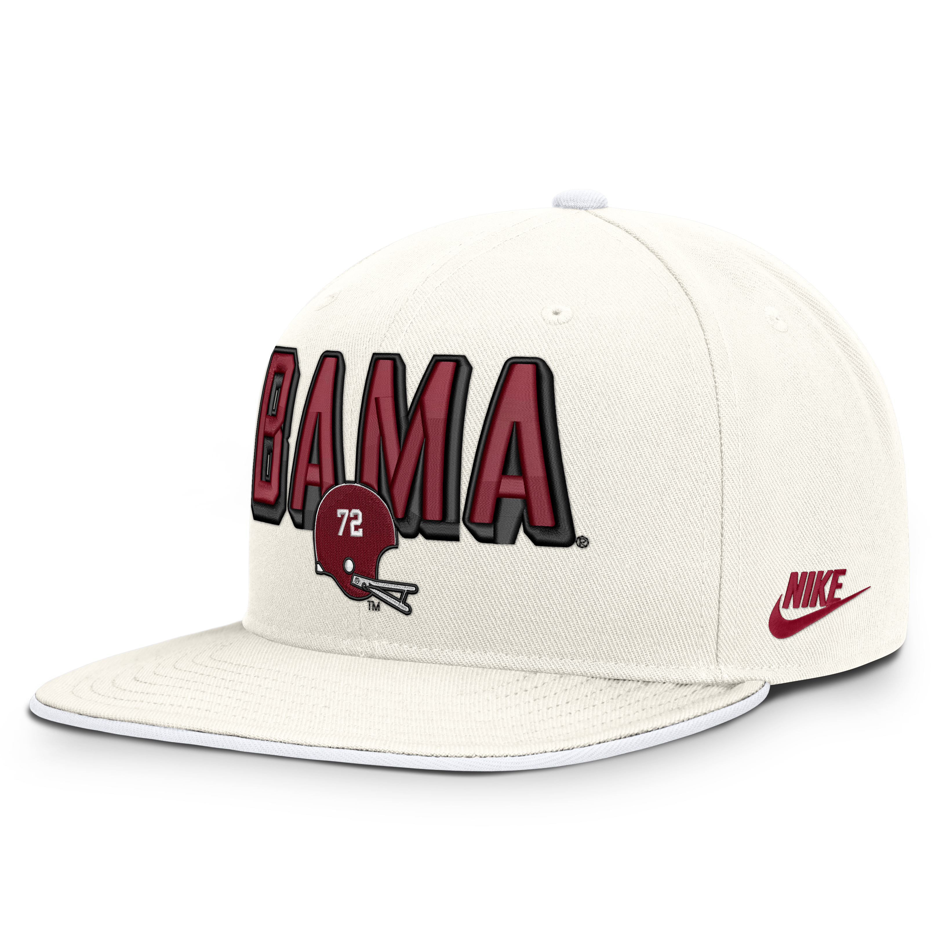 Casquette snapback Nike Pro Legacy Letter & Mascot pour homme, blanche, Alabama Crimson Tide