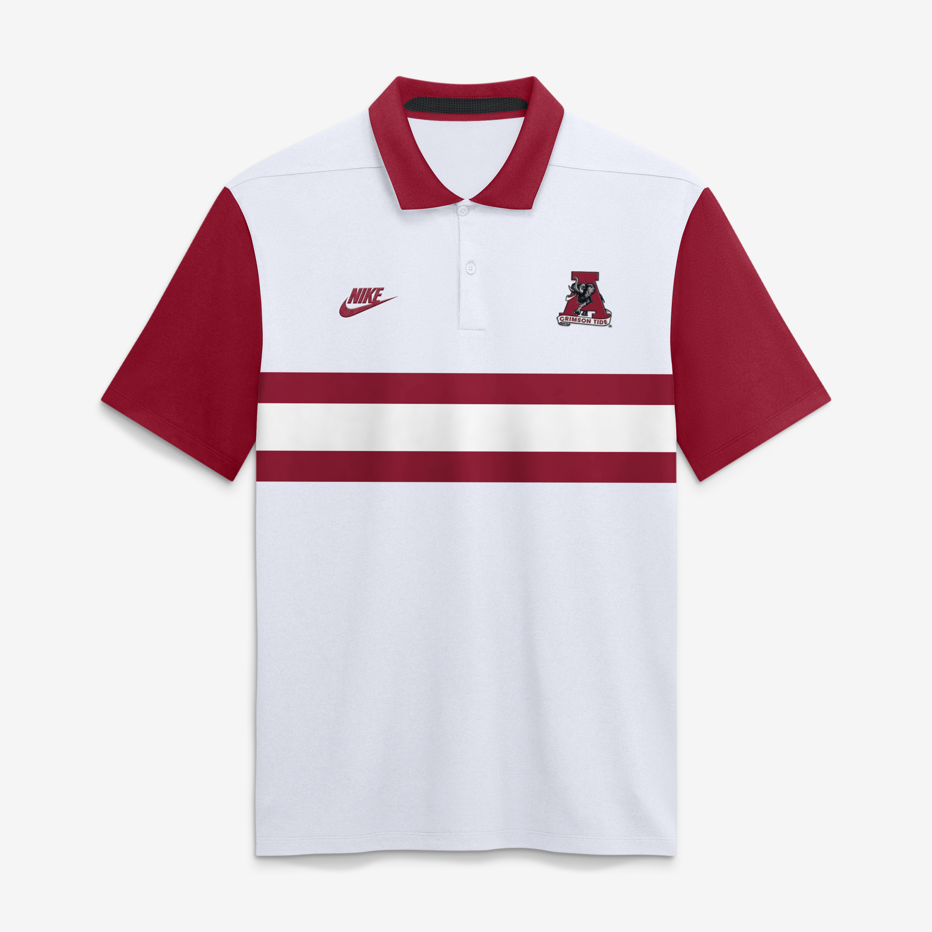 Men's Nike White Alabama Crimson Tide Legacy Vapor Logo Dri-FIT Polo