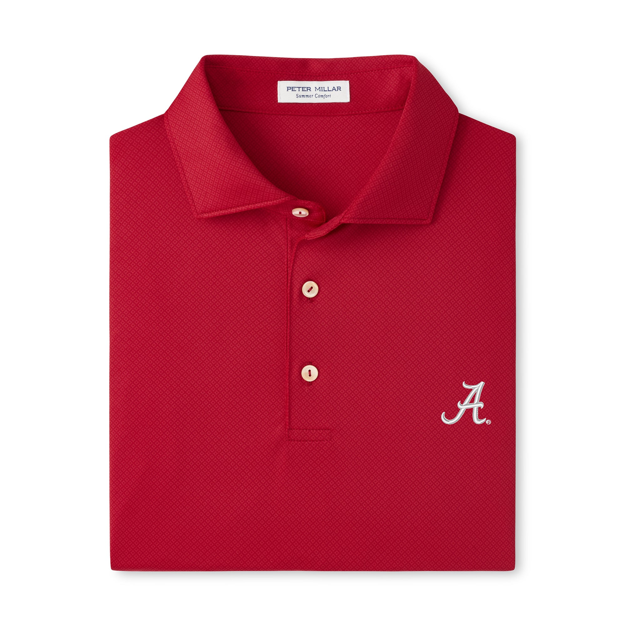 Polo de performance Peter Millar gris Alabama Crimson Tide Hugo pour homme