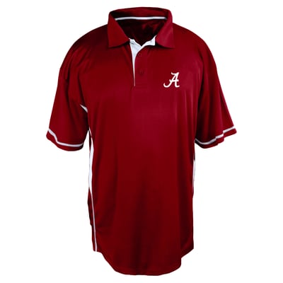 Alabama Crimson Tide Profile Big & Tall Color Block Panel Polo Men's - Crimson