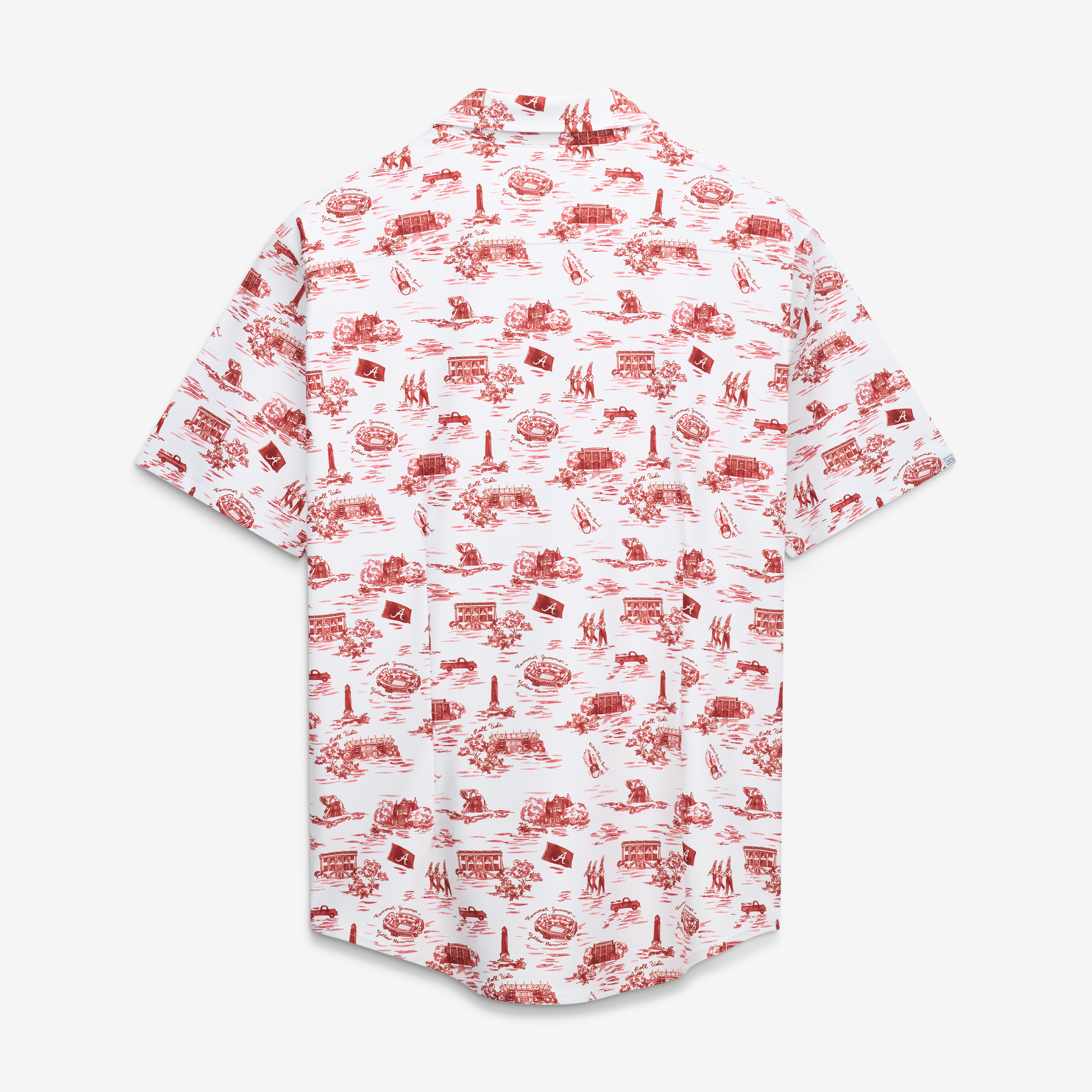 Men's Smith & Quinn White Alabama Crimson Tide Toile Boatyard Button-Up Shirt