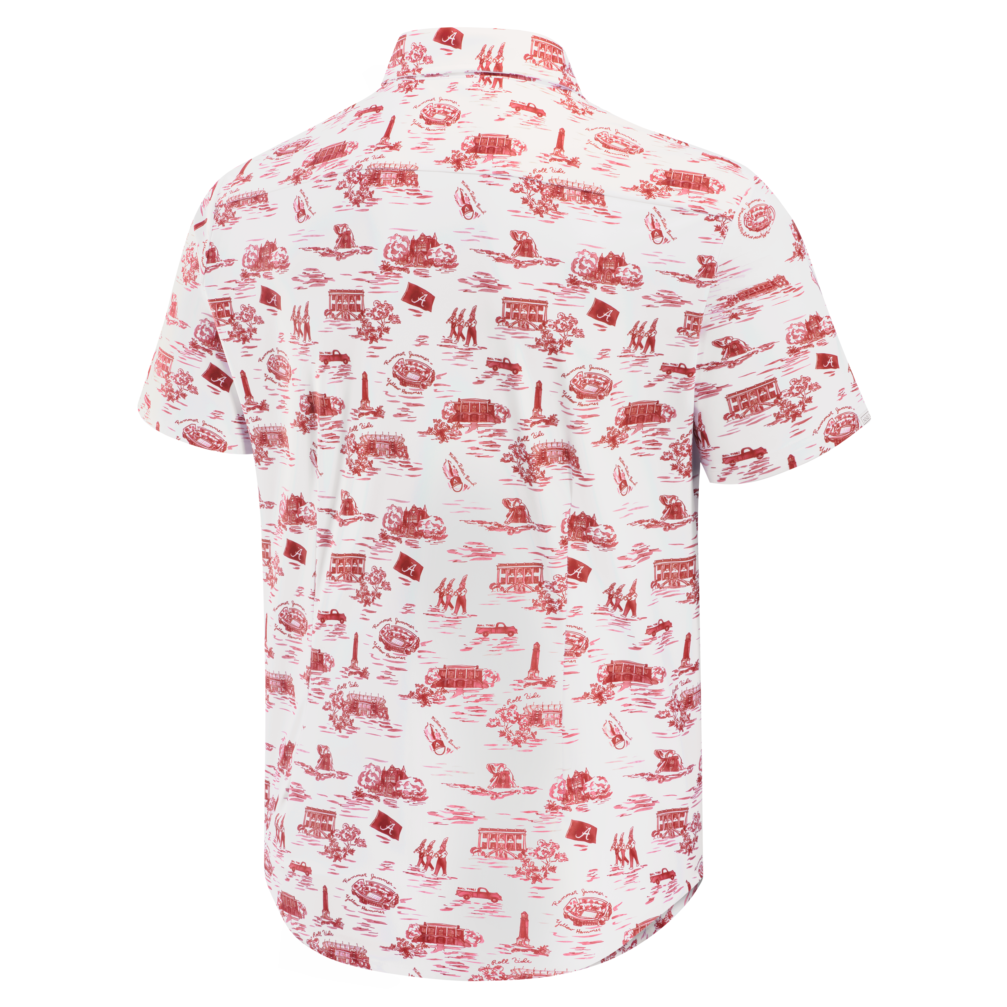 Men's Smith & Quinn White Alabama Crimson Tide Toile Boatyard Button-Up Shirt