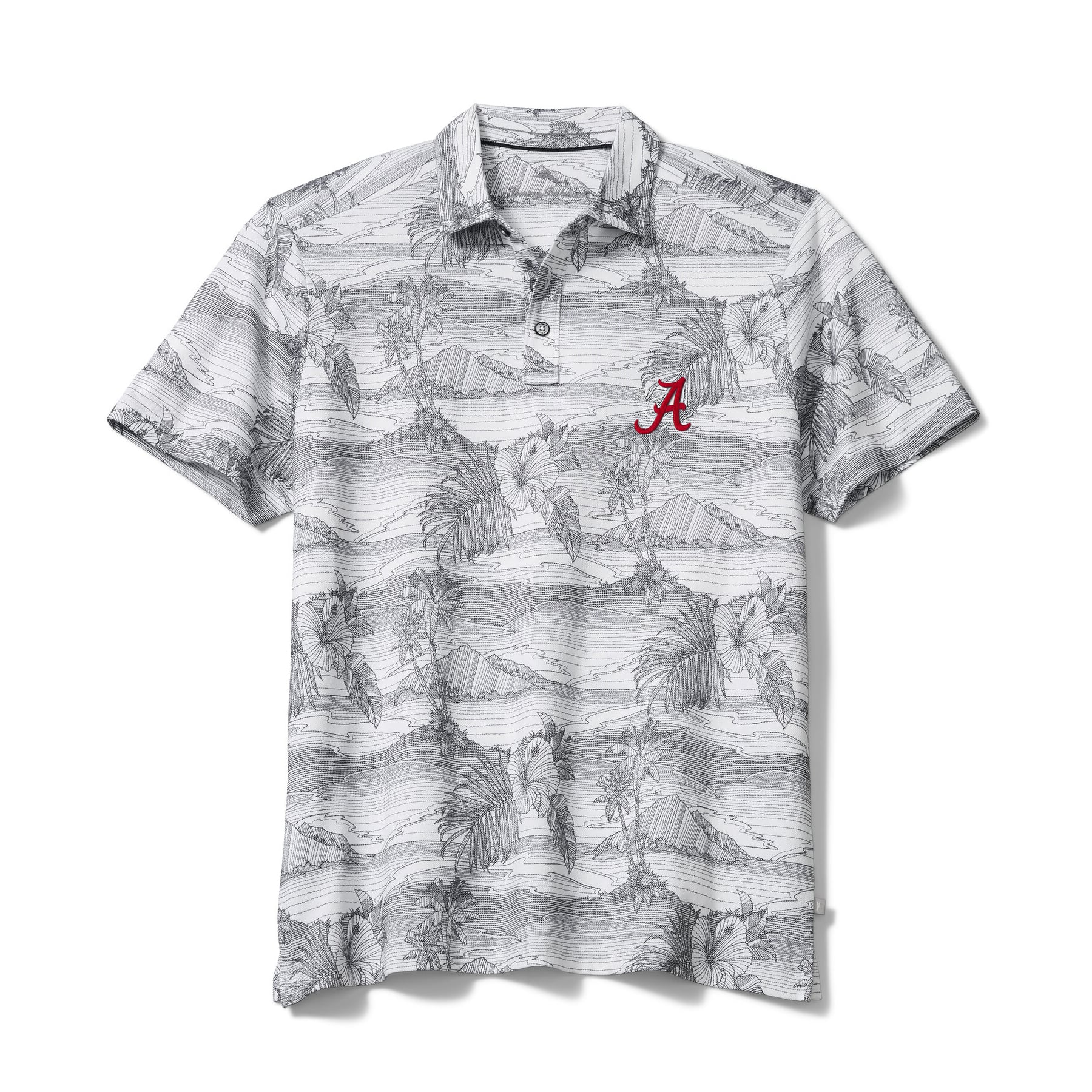 Men's Tommy Bahama Gray Alabama Crimson Tide Corsica Coast IslandZone Polo