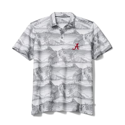 Alabama Crimson Tide Tommy Bahama Corsica Coast IslandZone Polo - Gray