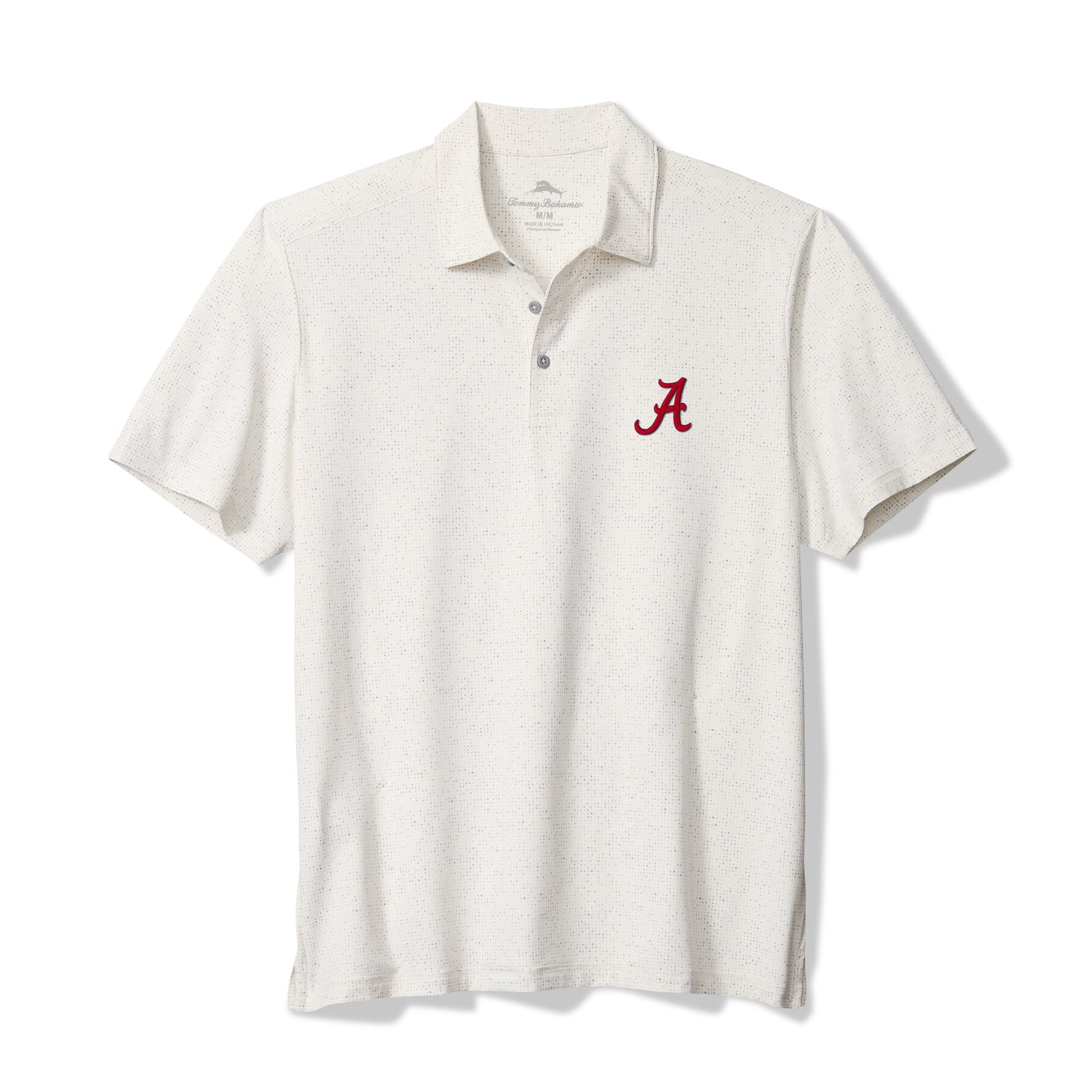 Polo Tommy Bahama blanc pour homme, Alabama Crimson Tide Palm Dunes IslandZone
