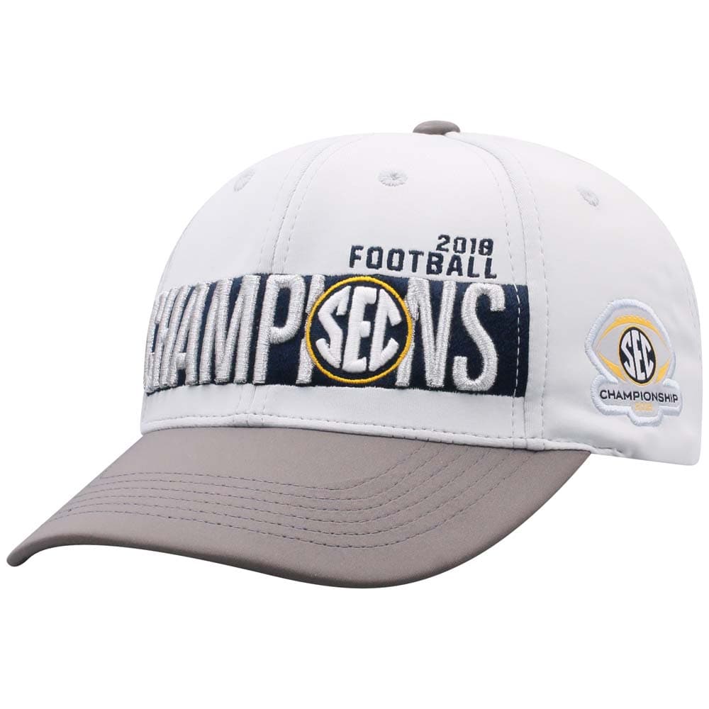 Men s Top of the World Gray Alabama Crimson Tide 2018 SEC Football Champions Locker Room Adjustable