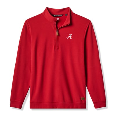 Alabama Crimson Tide TravisMathew Cloud Home Game Quarter-Zip Tri-Blend Pullover - Crimson