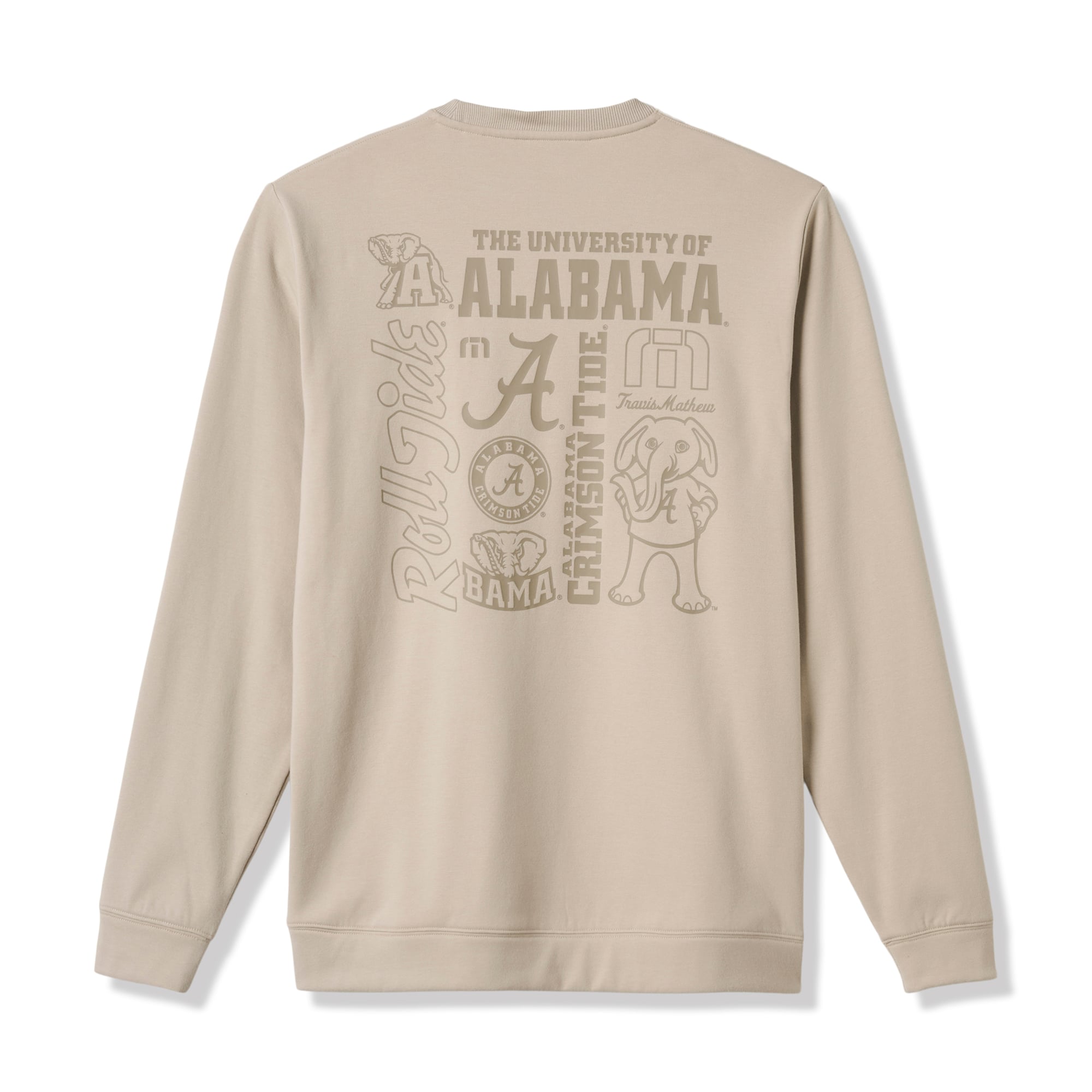 Sweat-shirt en polaire tri-blend beige TravisMathew Alabama Crimson Tide Campus Hero pour homme