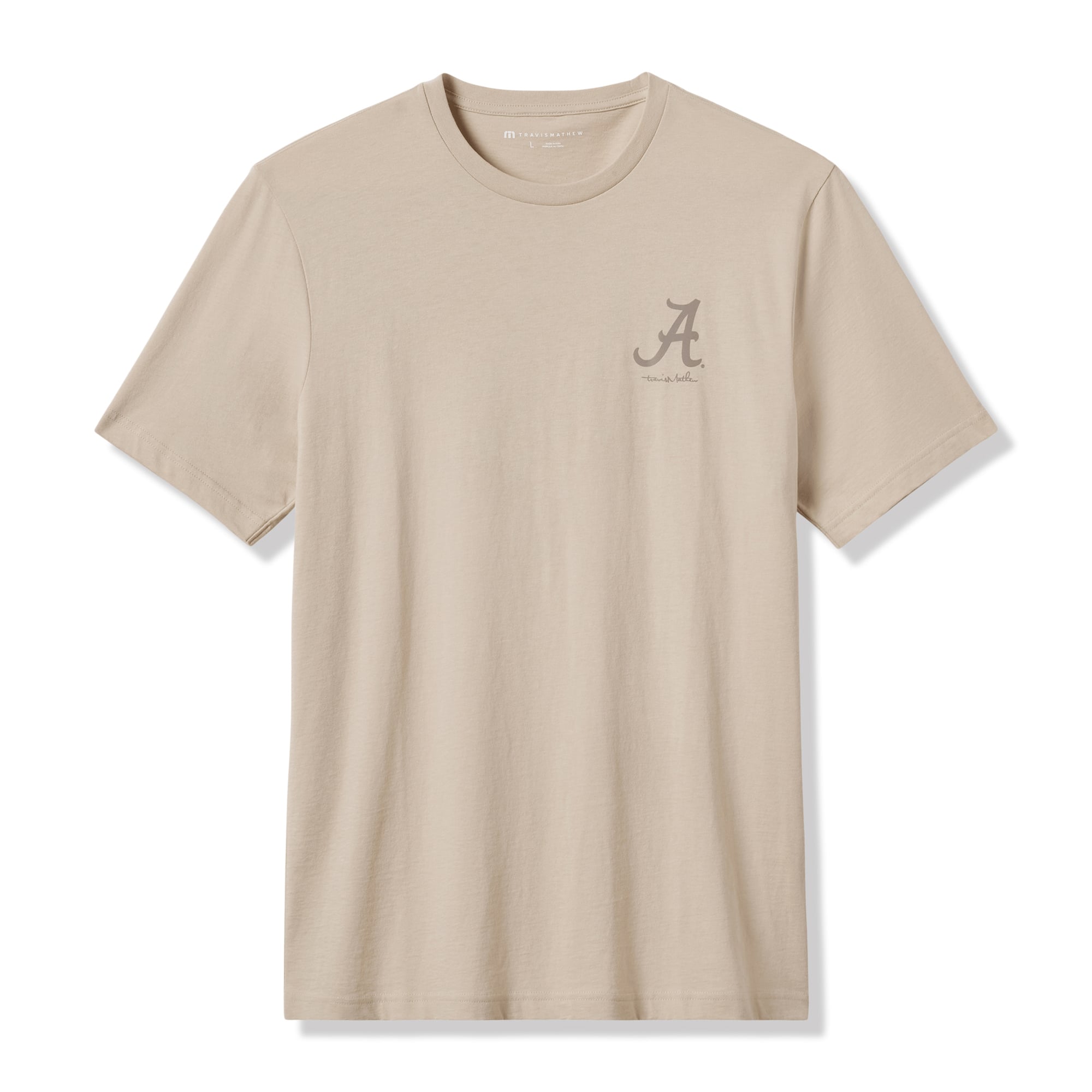 T-shirt TravisMathew beige de l'équipe universitaire Alabama Crimson Tide