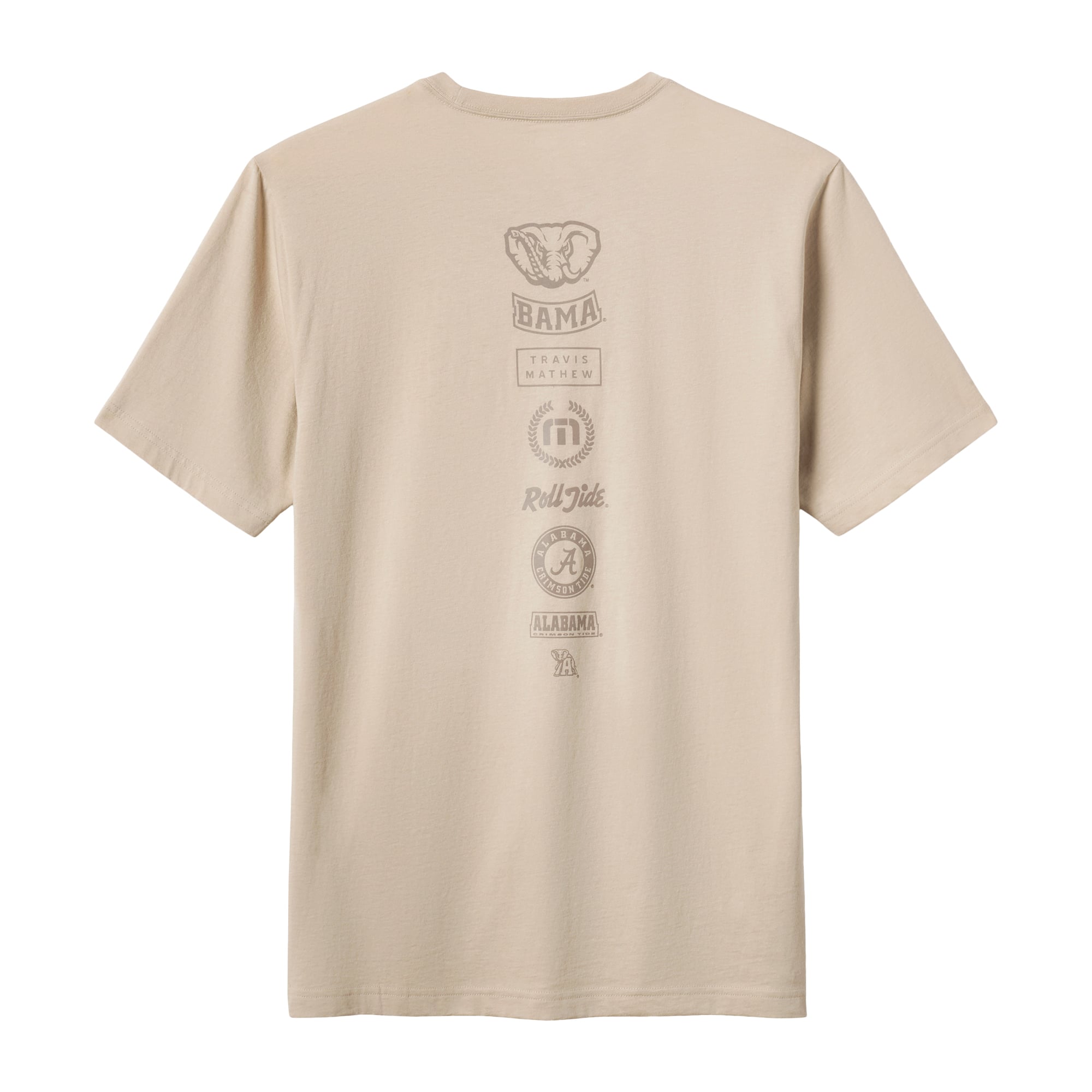 T-shirt TravisMathew beige de l'équipe universitaire Alabama Crimson Tide