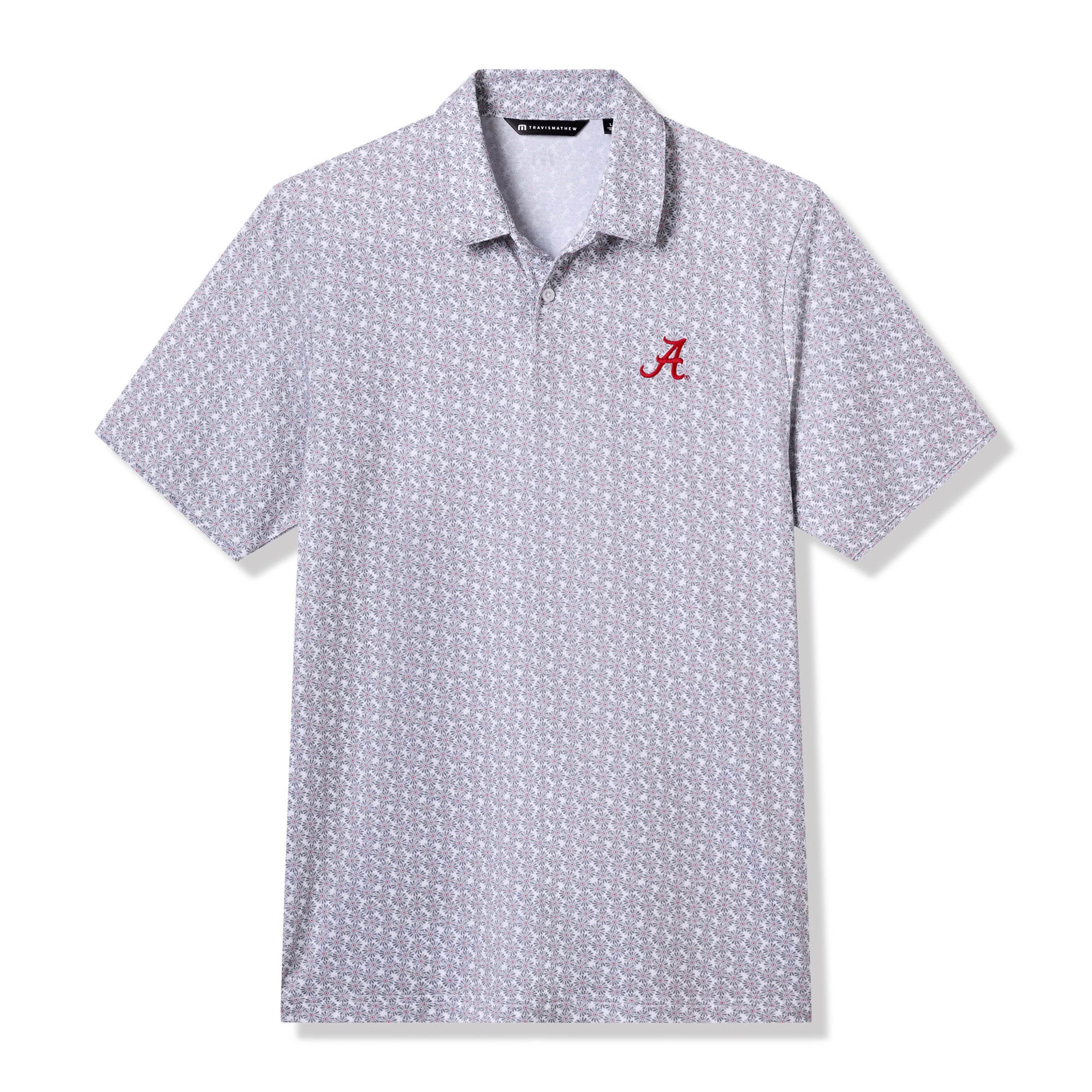 Polo TravisMathew blanc/gris Alabama Crimson Tide College Bound pour homme
