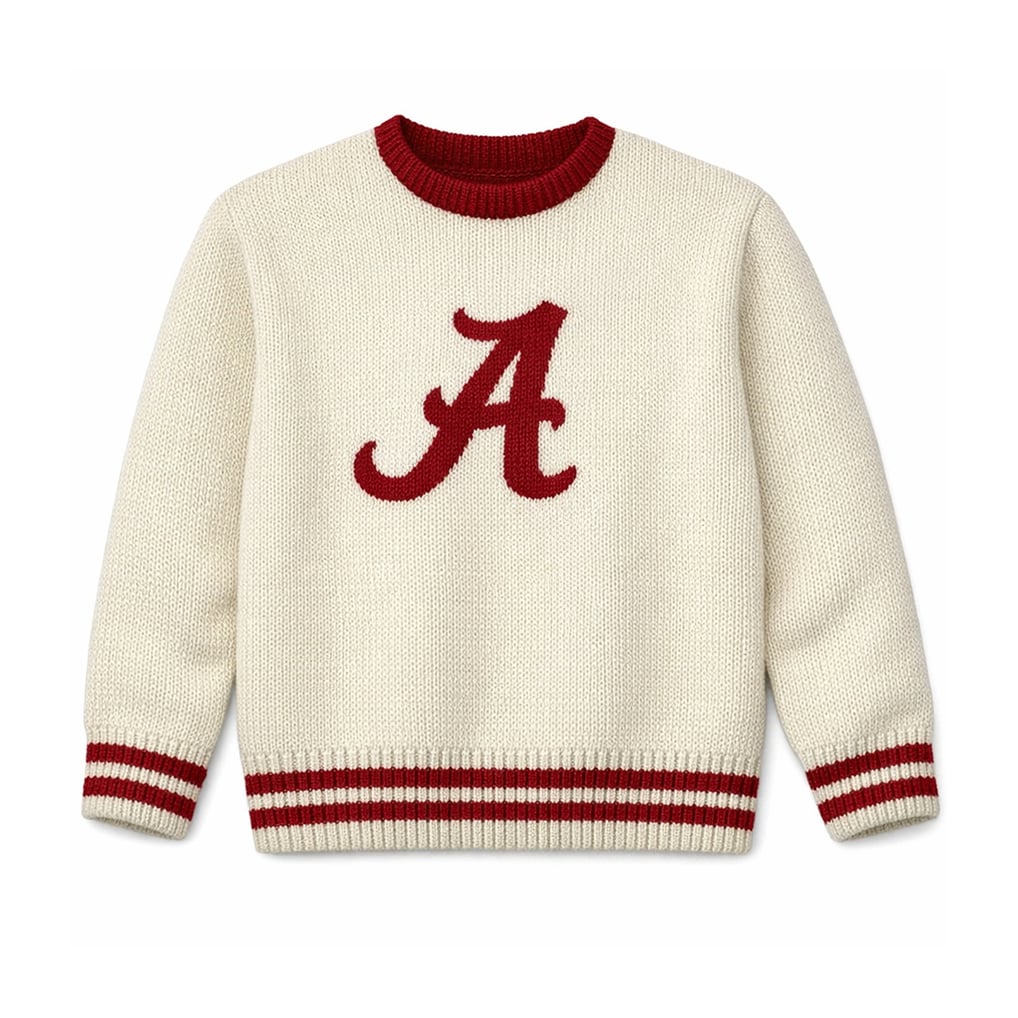 Men's Uscape Apparel Cream Alabama Crimson Tide Renew Varsity Sweater