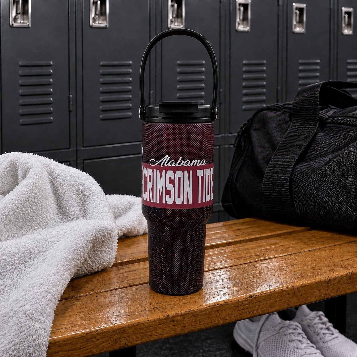 Pegasus Alabama Crimson Tide 24oz. Speckled Gradient Stainless Steel Dual Top Water Bottle