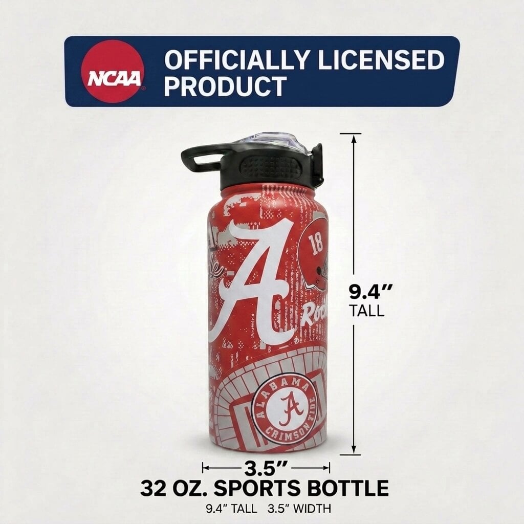 Gourde Pegasus Alabama Crimson Tide 32 oz. Home Field Mashup en acier inoxydable ProPress