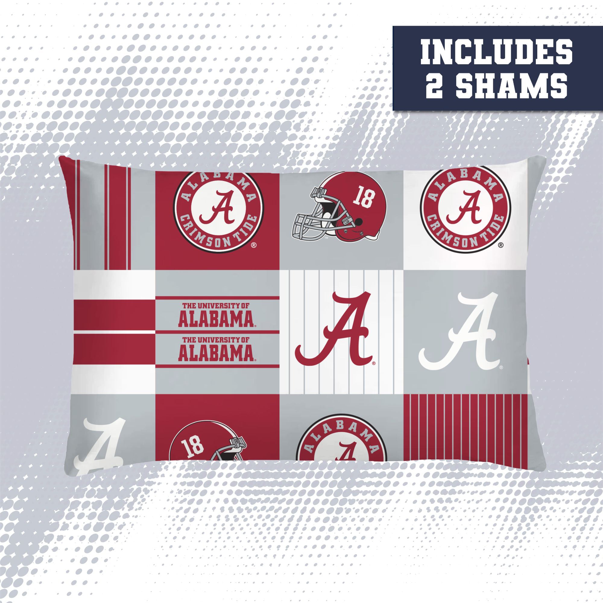 Pegasus Alabama Crimson Tide Patchwork Plaid Three-Piece Full/Queen Bed in a Bag Set