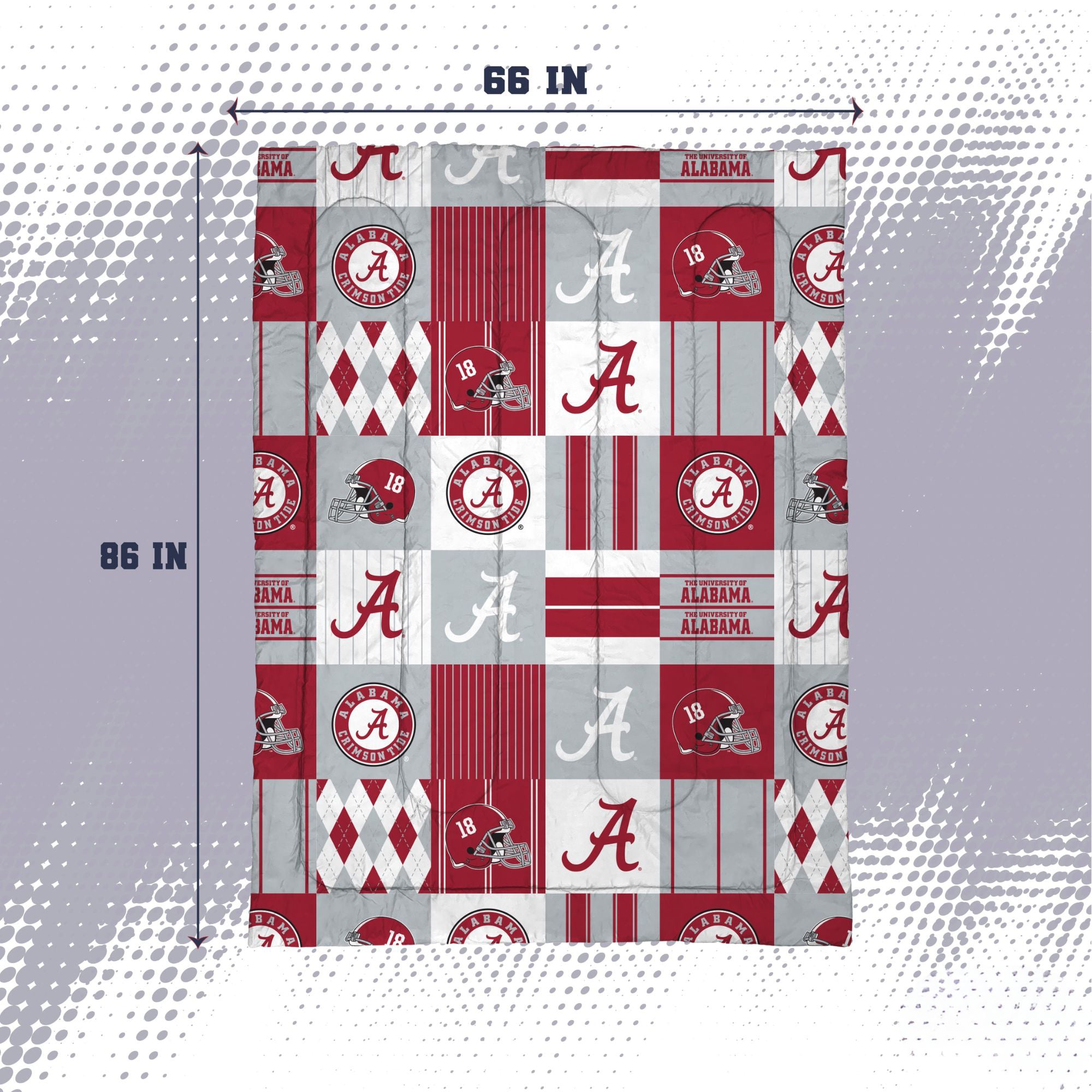 Pegasus Alabama Crimson Tide Patchwork Plaid Two-Piece Twin/Twin XL Bed in a Bag Set