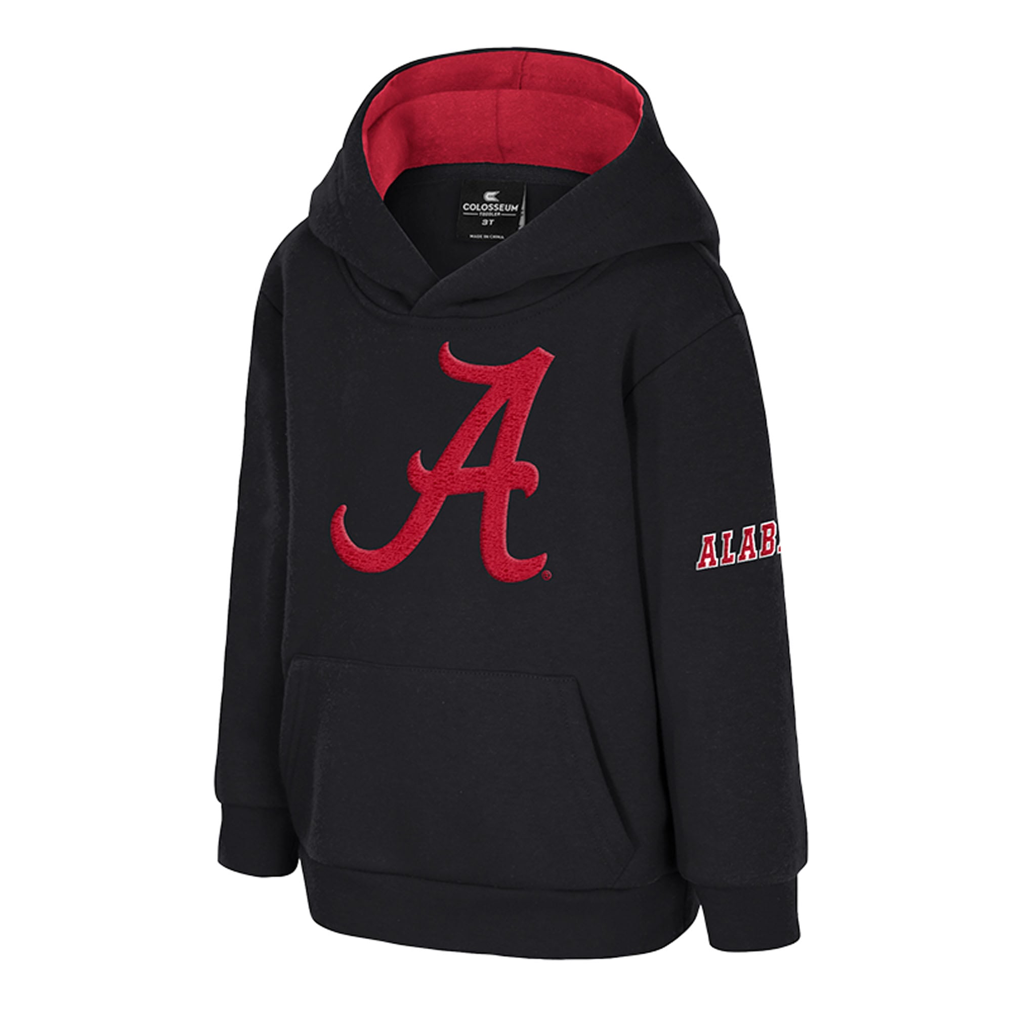 Toddler Colosseum Black Alabama Crimson Tide Big Logo Fleece Pullover Hoodie