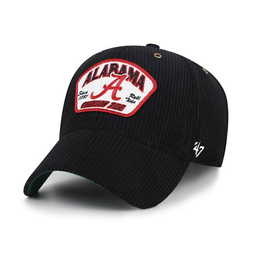 Casquette unisexe ajustable '47 Black Alabama Crimson Tide Accordia en velours côtelé MVP