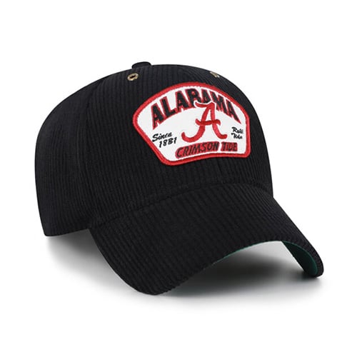 Casquette unisexe ajustable '47 Black Alabama Crimson Tide Accordia en velours côtelé MVP