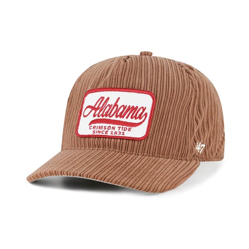 Chapeau unisexe '47 Brown Alabama Crimson Tide en velours côtelé à patchs et attelage réglable