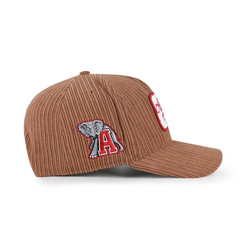 Chapeau unisexe '47 Brown Alabama Crimson Tide en velours côtelé à patchs et attelage réglable