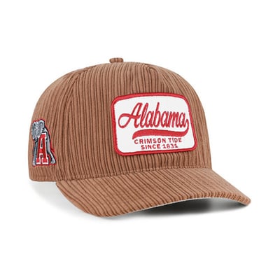Alabama Crimson Tide '47 Unisex Corduroy Patch Hitch Adjustable Hat - Brown