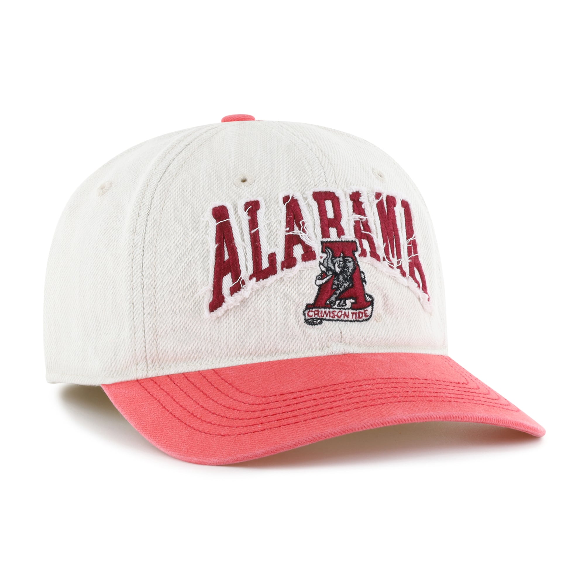 Unisex '47  Cream Alabama Crimson Tide Well Worn Clean Up Stretch Fit Hat