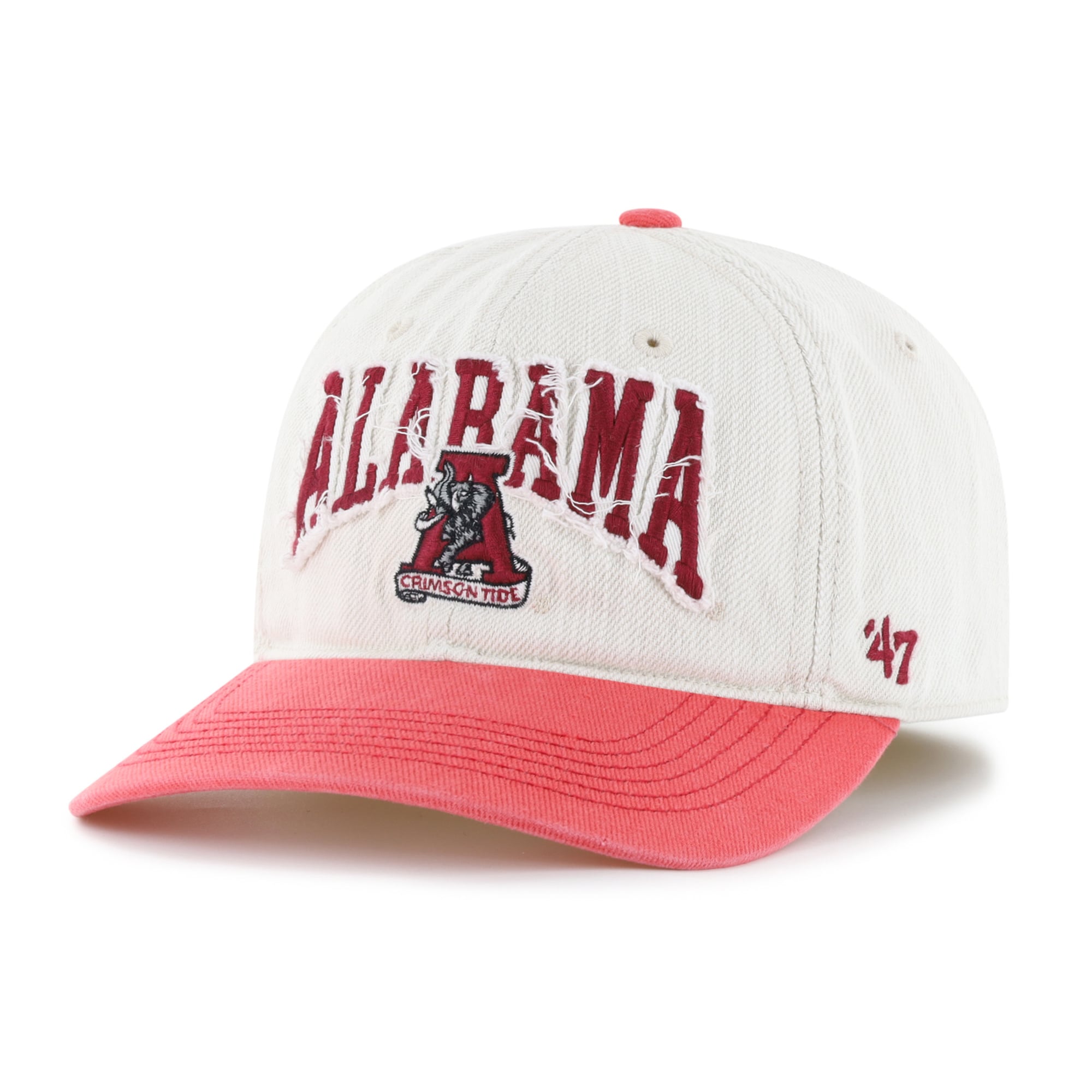 Unisex '47  Cream Alabama Crimson Tide Well Worn Clean Up Stretch Fit Hat