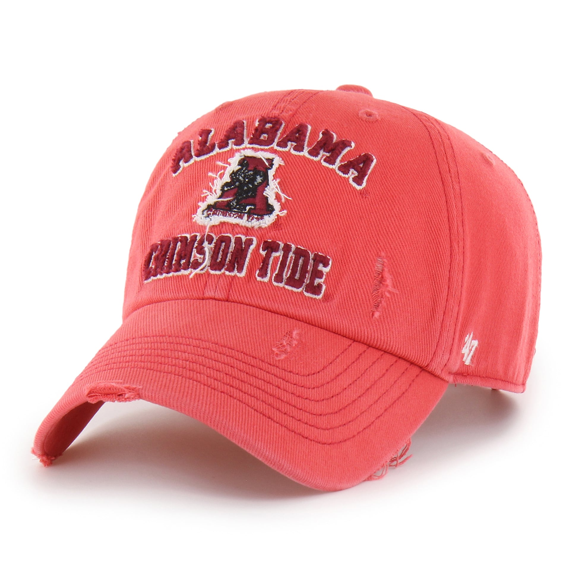 Unisex '47 Crimson Alabama Crimson Tide Well-Worn Seymore Clean Up Adjustable Hat