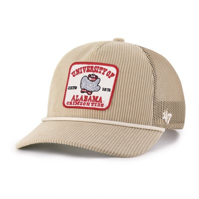 Alabama Crimson Tide '47 Unisex Cordlandia Hitch Adjustable Hat - Khaki