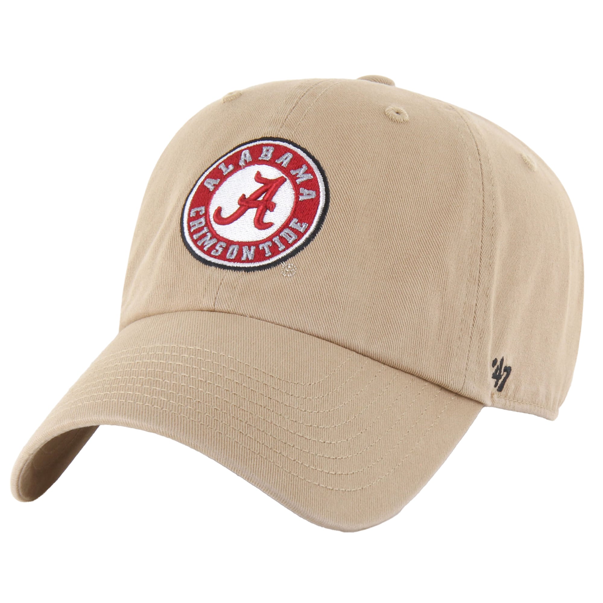 Unisex '47 Khaki Alabama Crimson Tide Mascot Clean Up Adjustable Hat