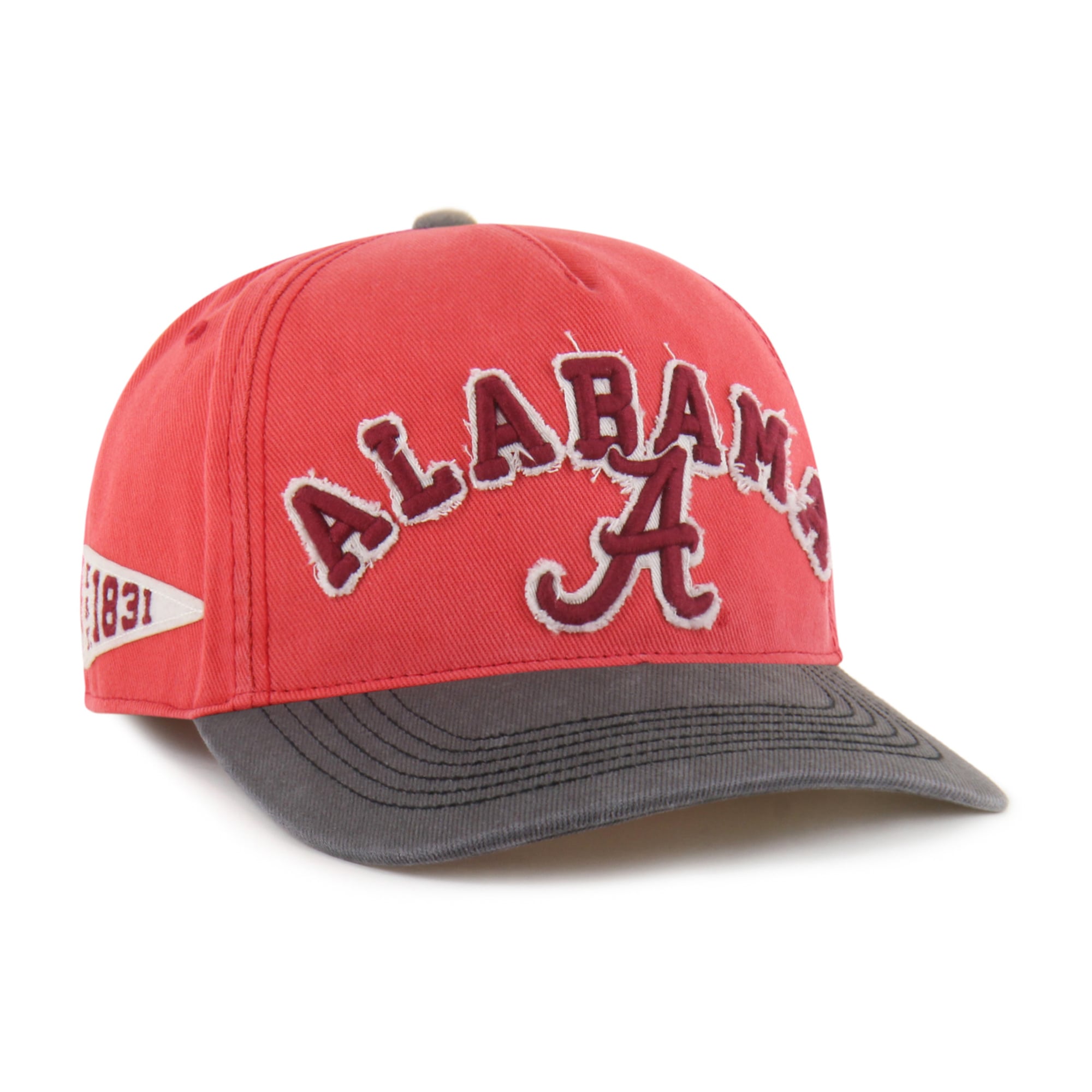 Unisex '47 Red/Black Alabama Crimson Tide Well-Worn Calderwood Hitch Adjustable Hat