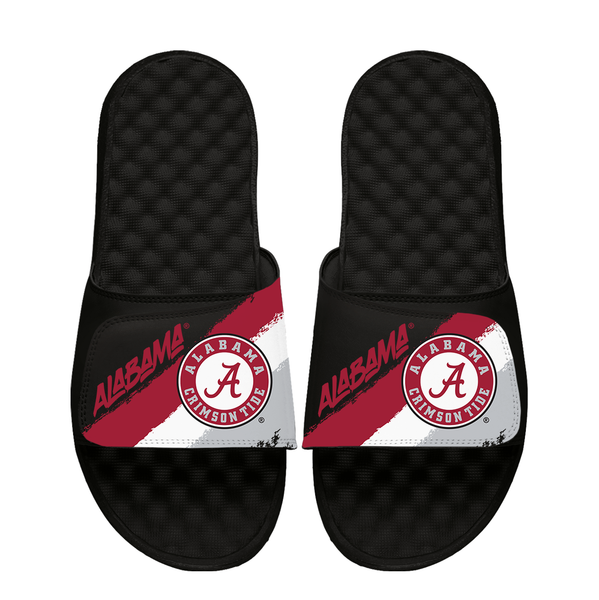 Alabama Crimson Tide Black and Red Flip Flops with Logo Men’s Size 9 Alabama Slides main image 3