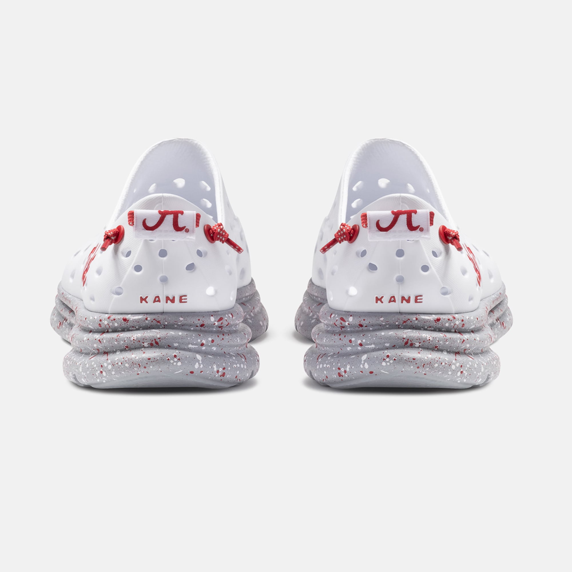 Chaussures unisexes Kane Footwear blanches mouchetées Alabama Crimson Tide